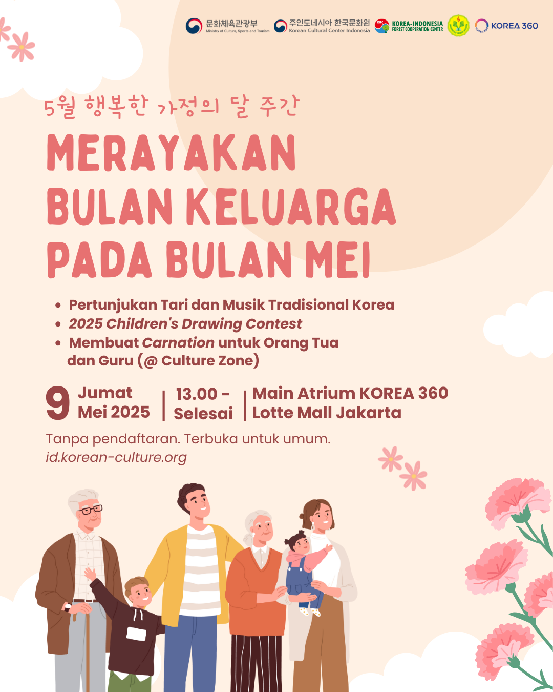 Poster Merayakan Bulan Keluarga pada Bulan Mei
