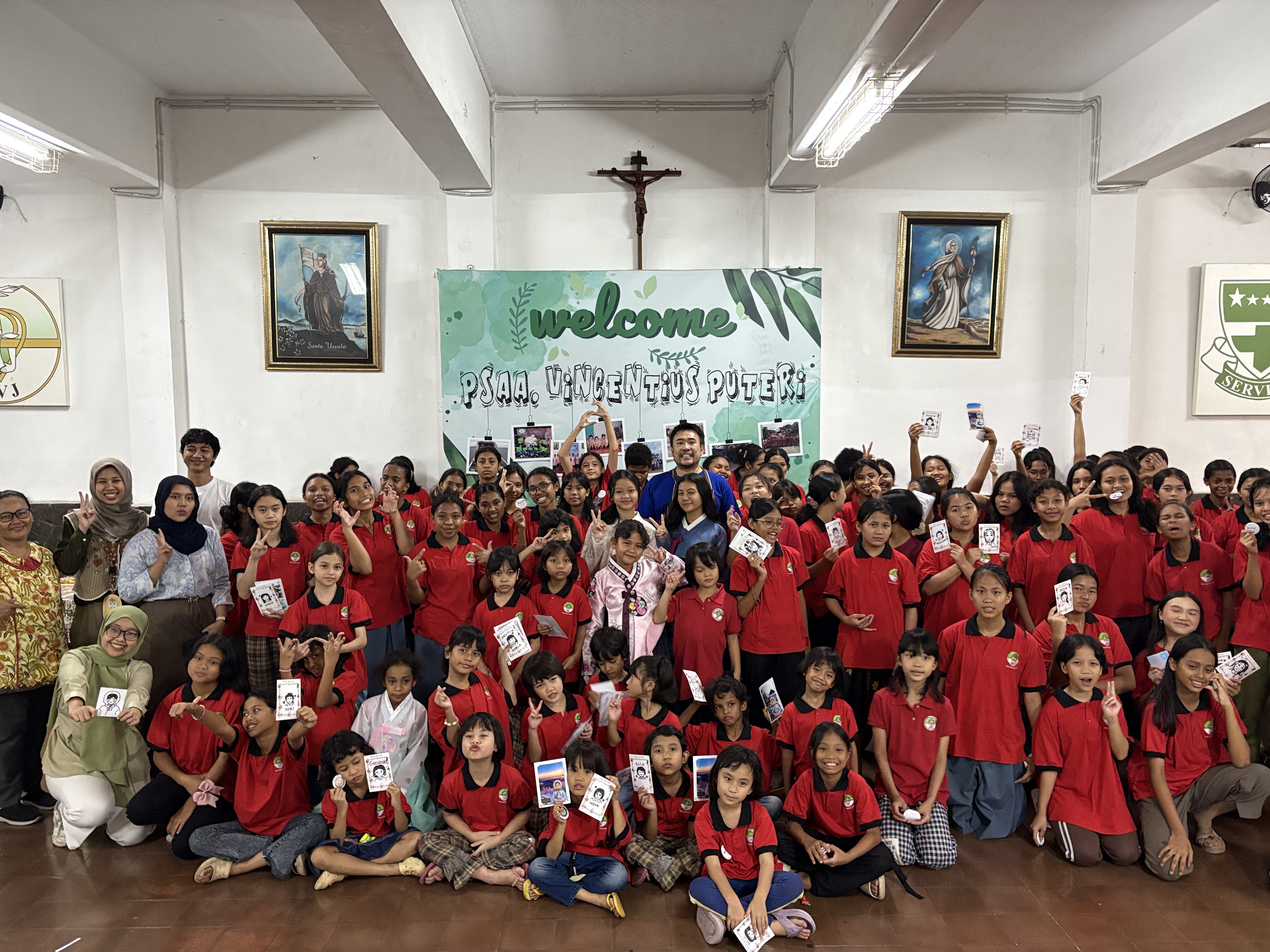 Foto bersama Pengalaman Budaya Korea, Menemukan Potensi Karierku di PSAA Vincentius Puteri
