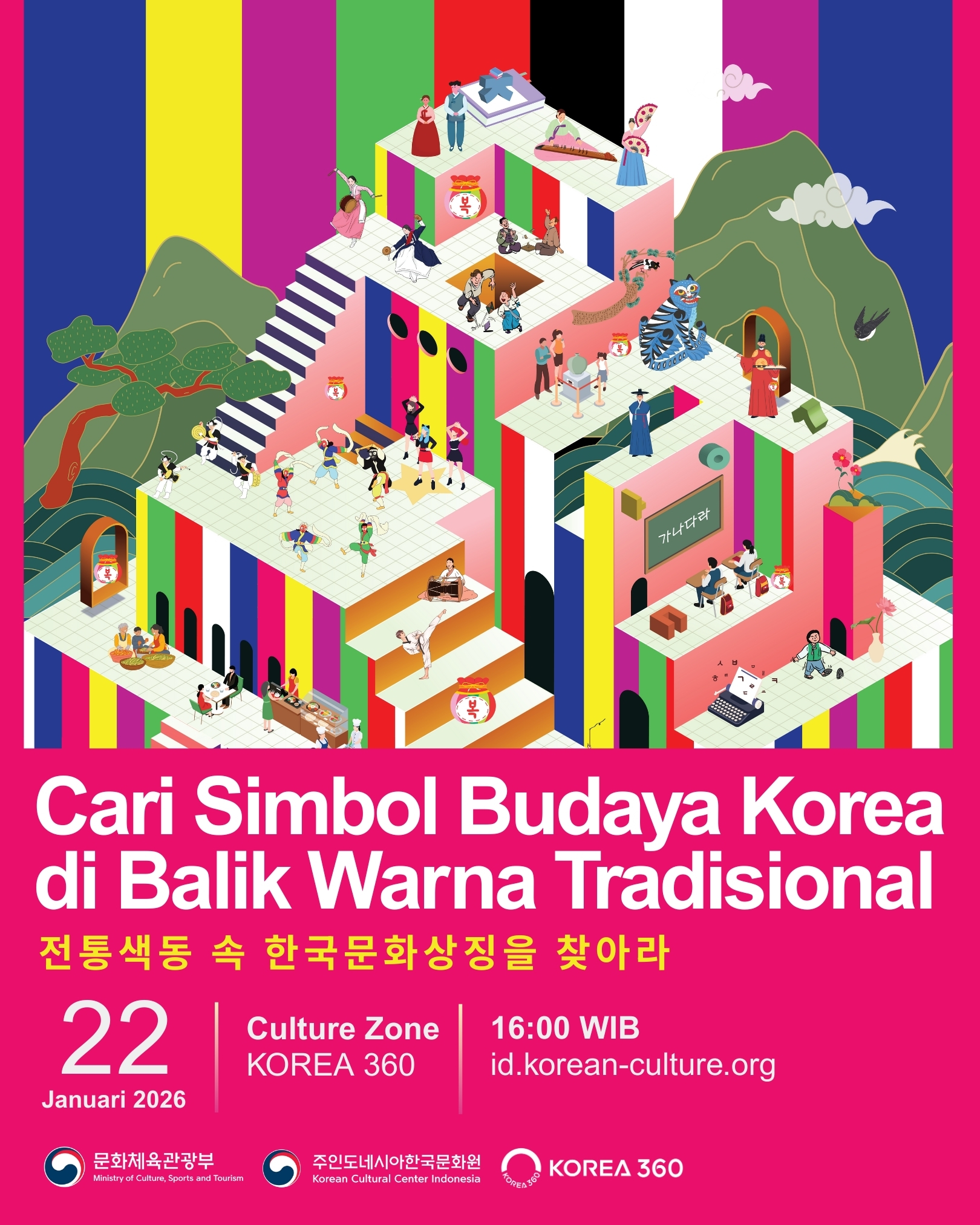 Cari Simbol Budaya Korea di Balik Warna Tradisional