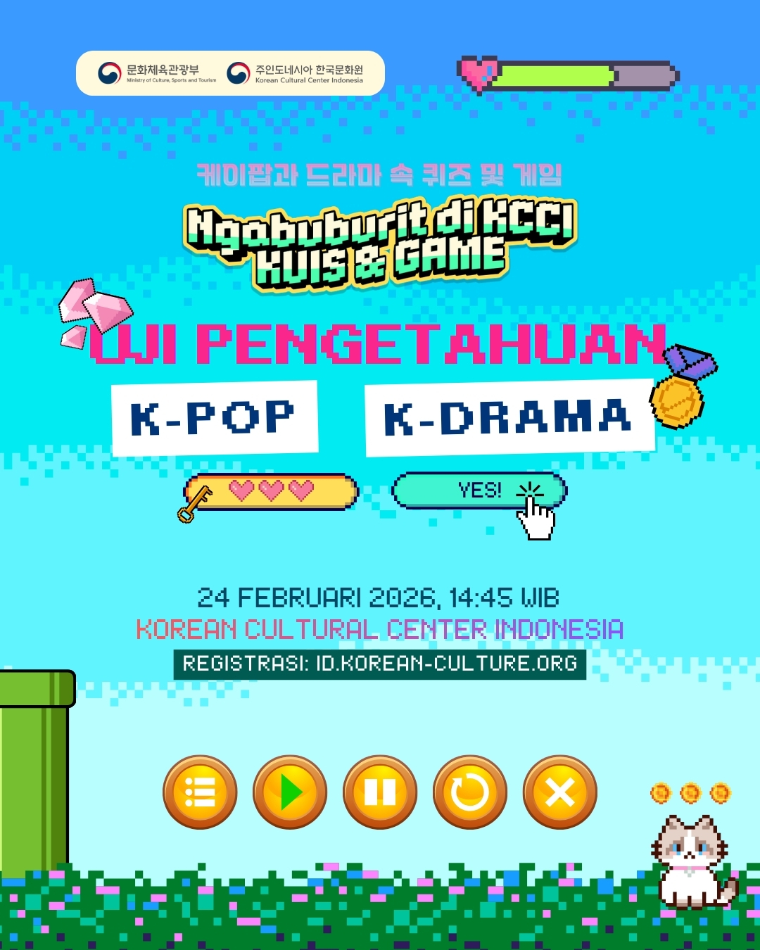 Poster 'Kuis & Game Uji Pengetahuan K-Pop, K-Drama'