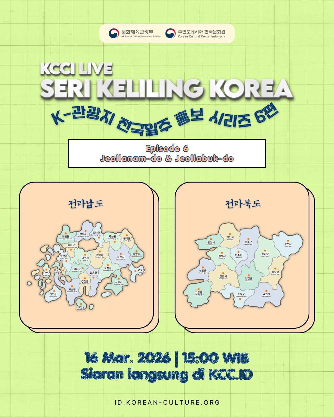 Poster KCCI Live 'Seri Keliling Korea Episode 6'