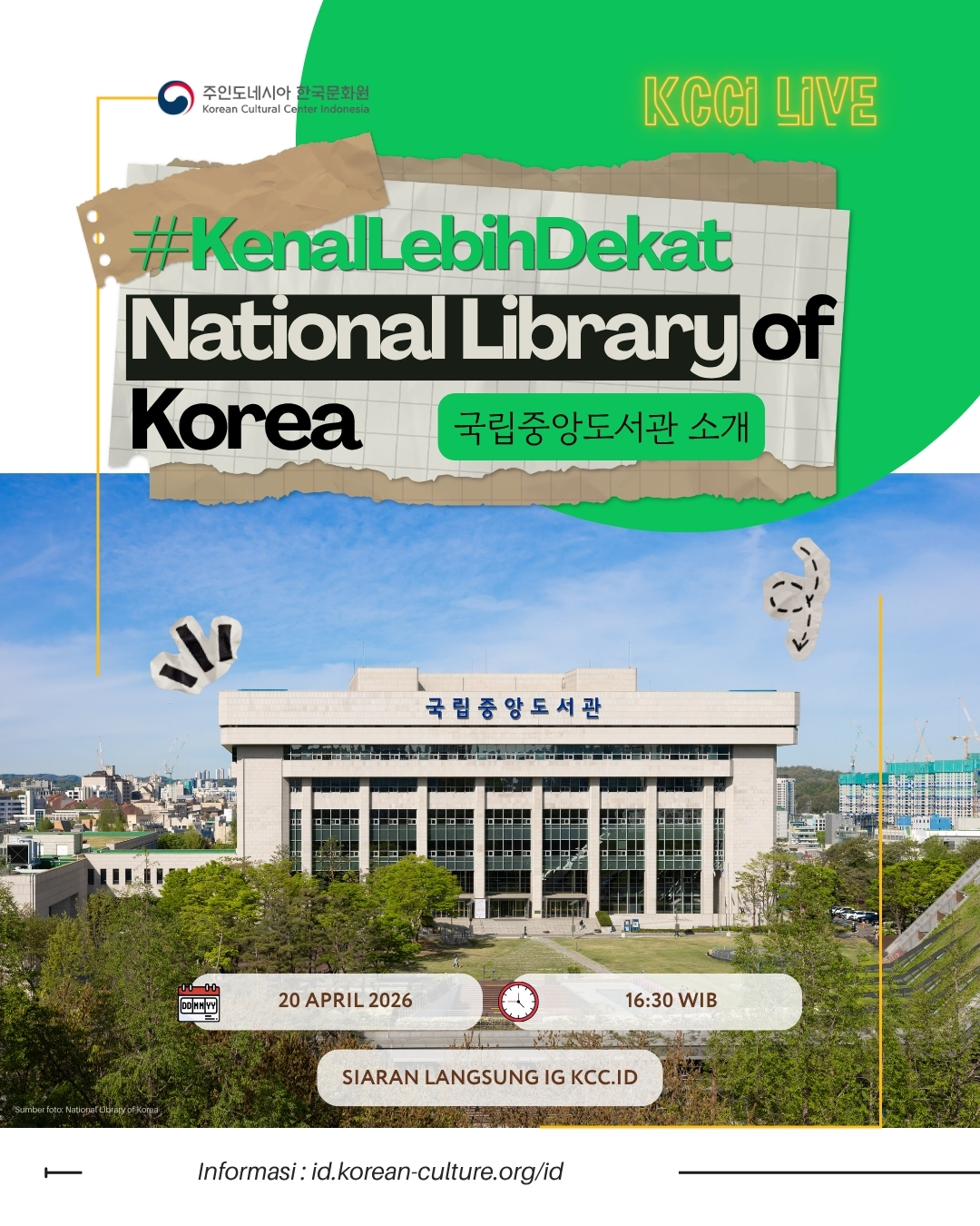 KCCI Live '#KenalLebihDekat National Library of Korea'
