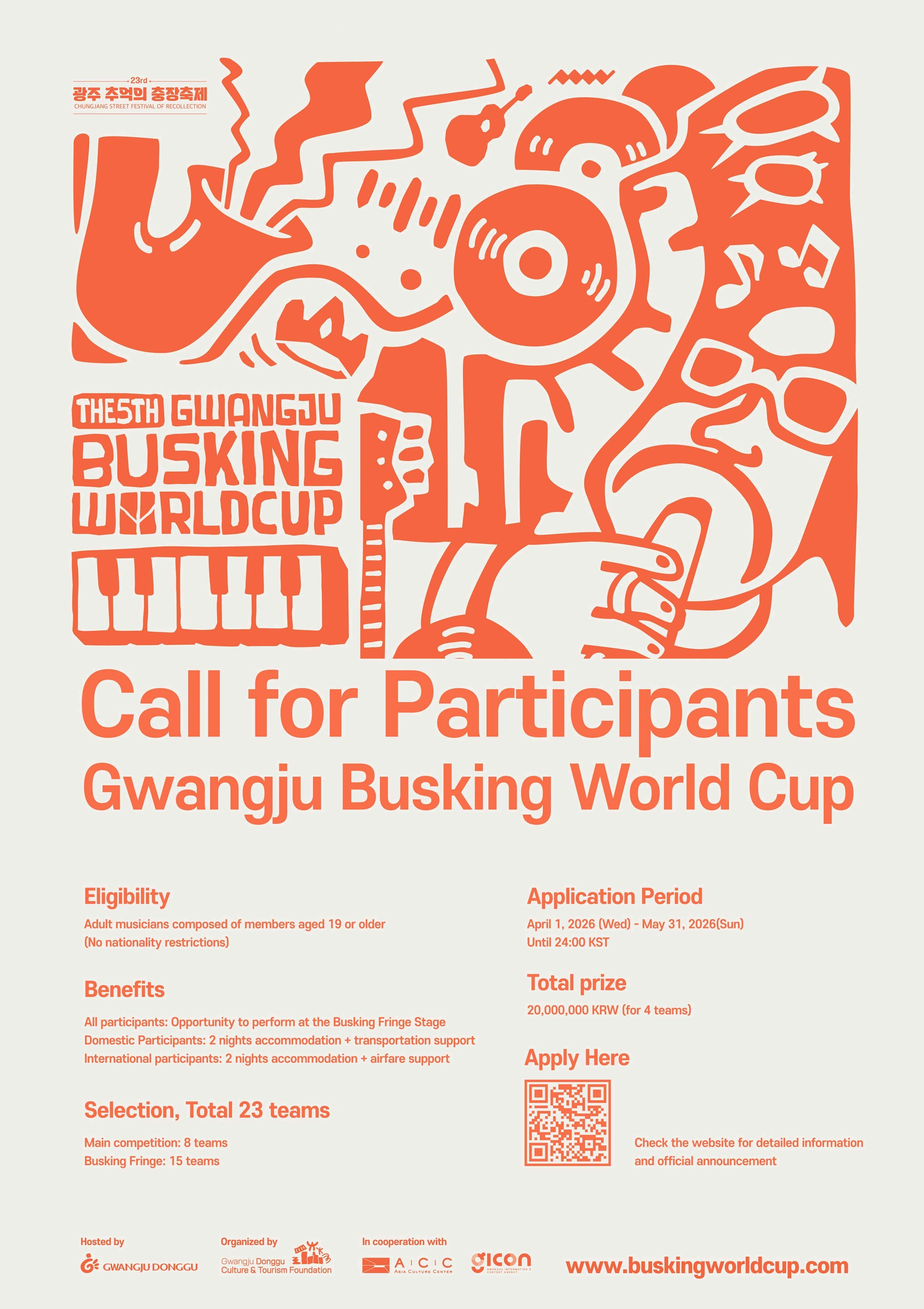 The 5th Gwangju Busking World Cup poster