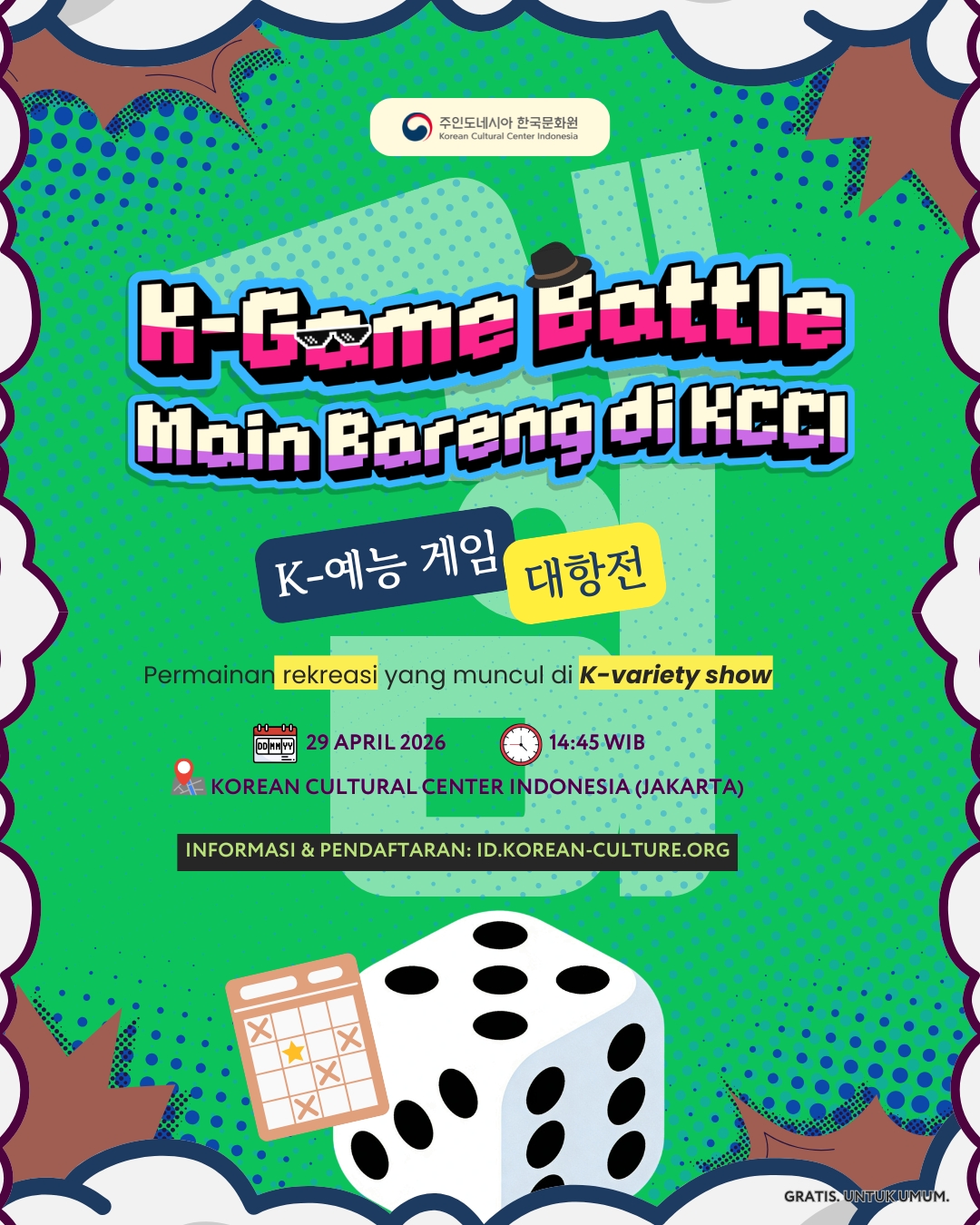 Poster K-Game Battle, Main Bareng di KCCI