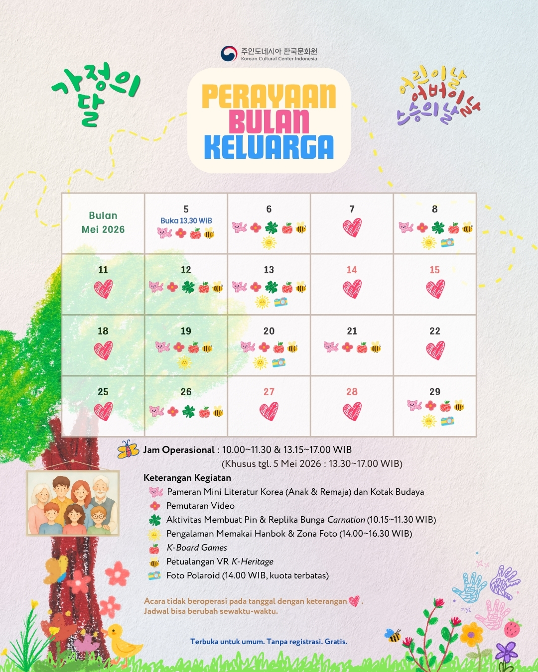 Jadwal Kegiatan <Perayaan Bulan Keluarga>