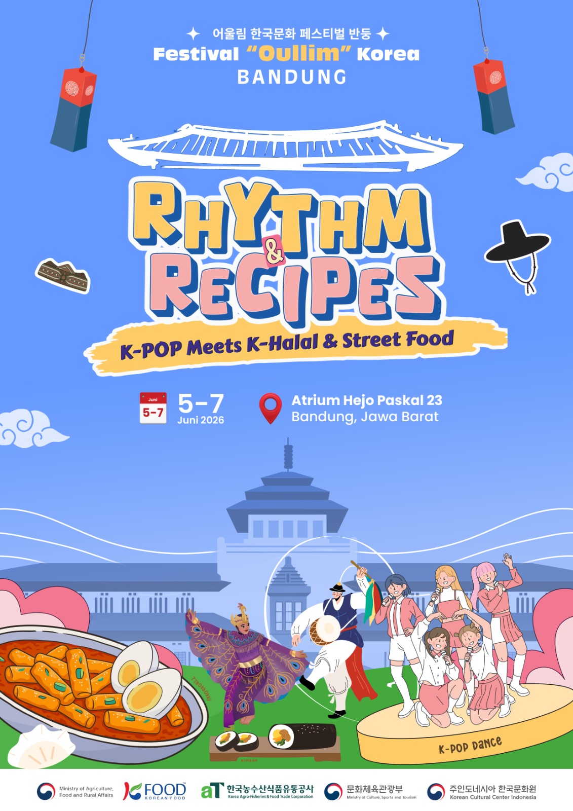 Poster Festival "Oullim" Korea Bandung : Rhythm & Recipes