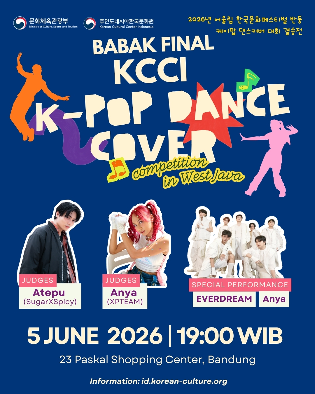 Poster Babak Final KCCI K-Pop Dance Cover Competition in West Java
