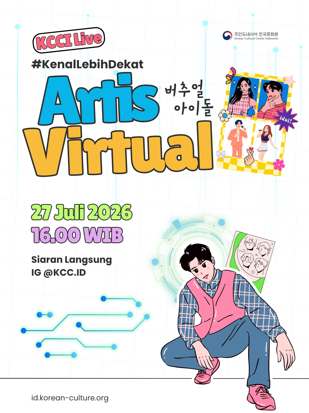 Poster KCCI Live #KenalLebihDekat Artis Virtual
