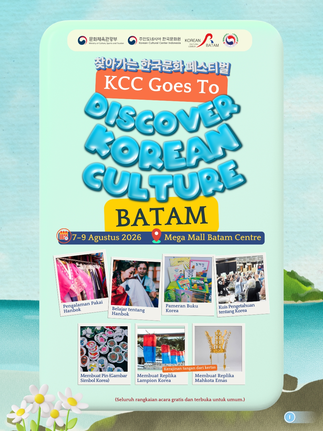 Poster KCC Goes To Discover Korean Culture Batam