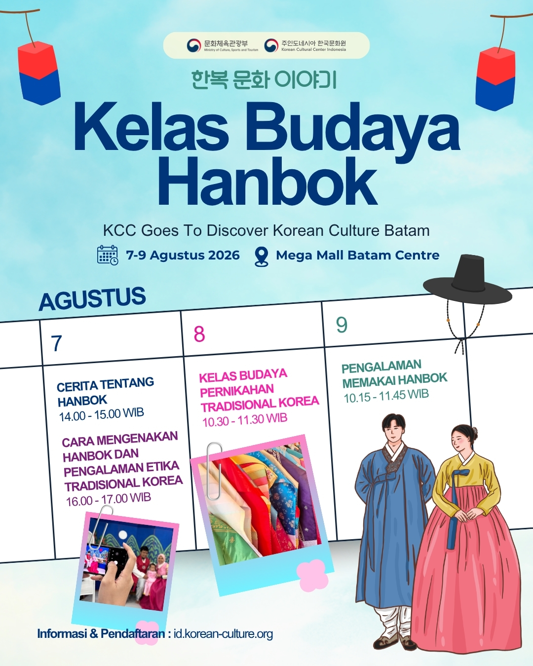 Poster Kelas Budaya Hanbok (Discover Korean Culture Batam)