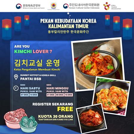 Kelas Pengalaman Membuat Kimchi, Pekan Kebudayaan Korea Kalimantan Timur