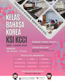  [PENDAFTARAN TAHAP 2] KELAS BAHASA KOREA KSI KCCI SESI 1 TAHUN 2026
