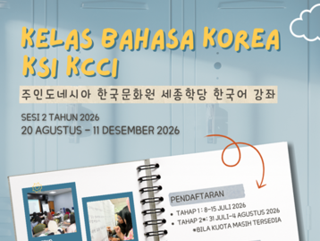 KELAS BAHASA KOREA KSI KCCI SESI 2 TAHUN 2026